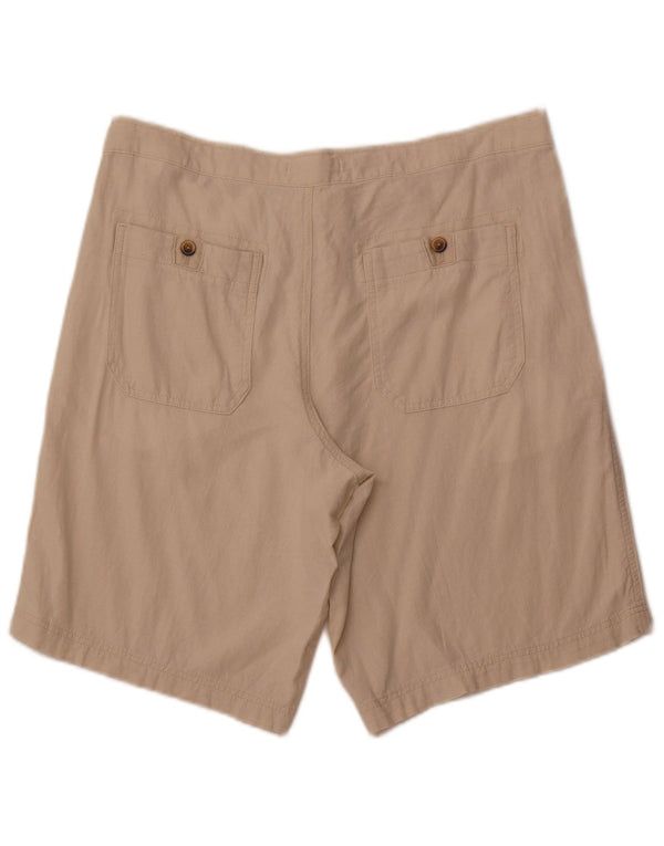 MARKS & SPENCER Herren Chinoshorts W38 XL Beige Leinen