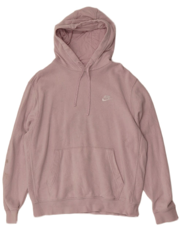 Nike Damen Kapuzenpullover UK 16 Large Rosa Baumwolle