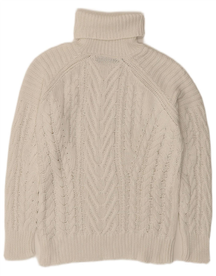 Zara Damen-Pullover mit Rollkragen, Gr. 10, Größe S, Weiß