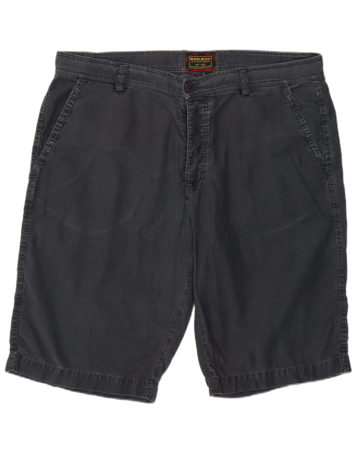 Woolrich Herren Chino-Shorts W38 XL Graue Baumwolle