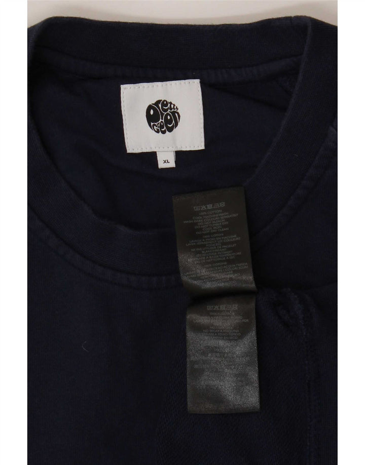 Pretty Green Herren-Sweatshirt-Pullover XL aus marineblauer Baumwolle
