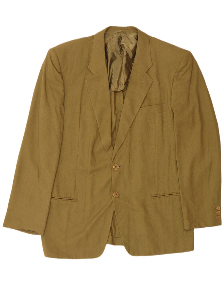 Giorgio Armani Herren 2-Knopf-Blazerjacke IT 52 Großes grünes Leinen