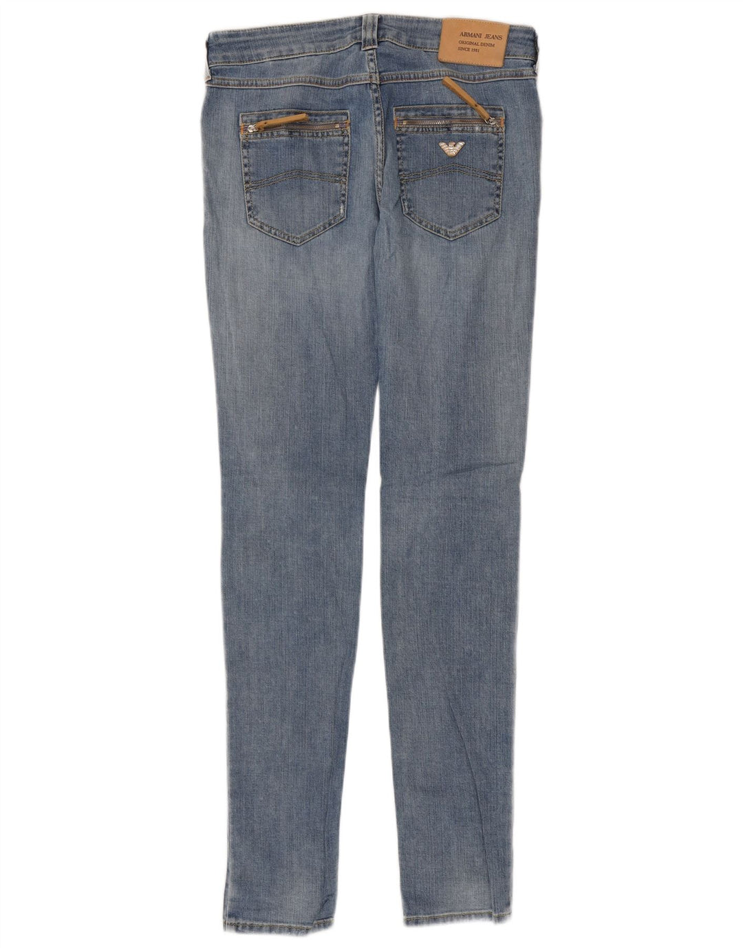 Armani Damen Skinny Jeans W27 L34 Blaue Baumwolle