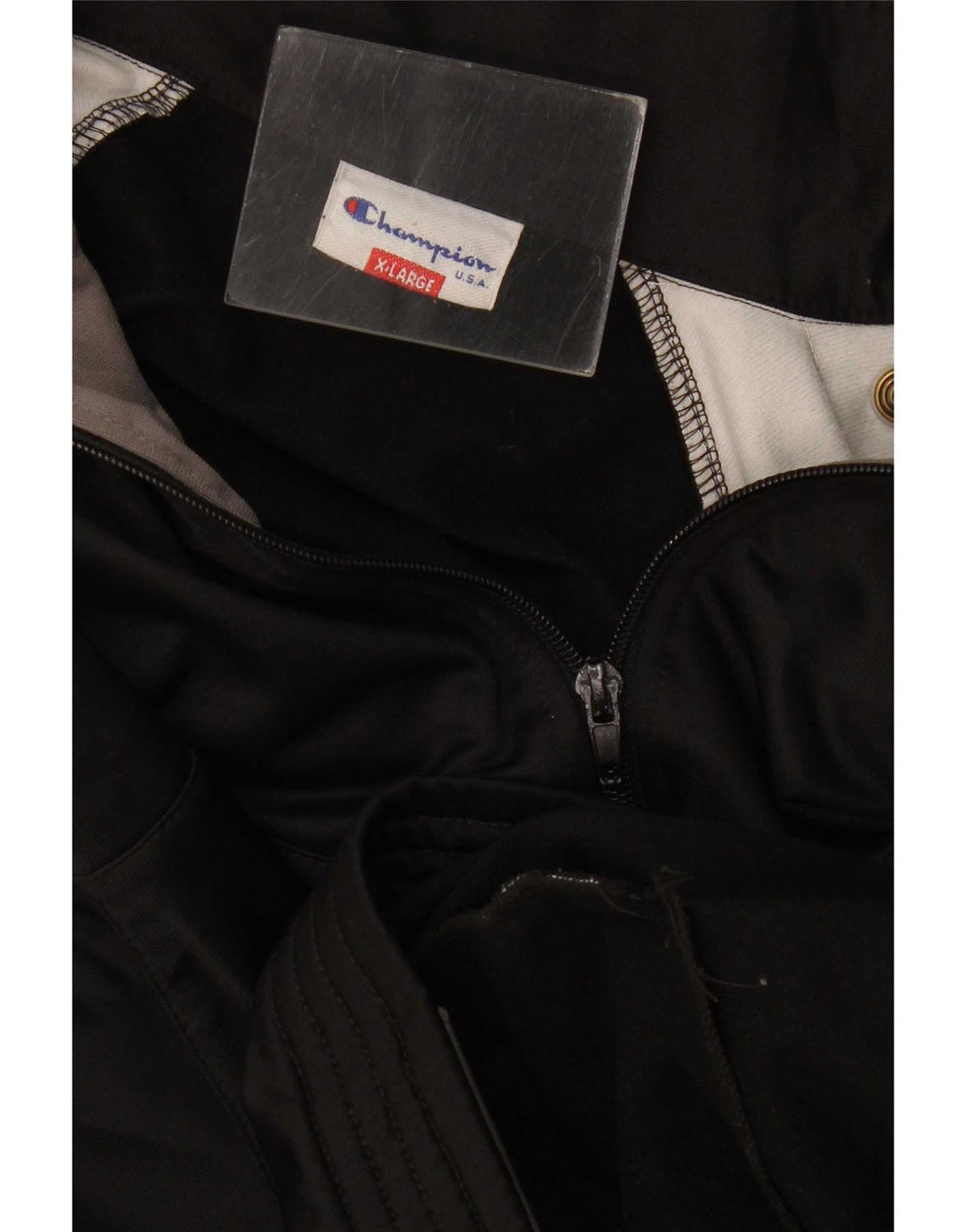Champion Herren-Trainingsanzugoberteil mit Grafik, XL, Schwarz, Farbblock