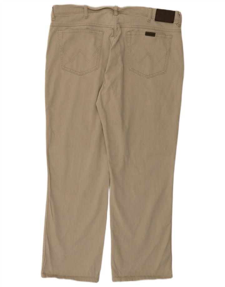 Wrangler Herren Regular Fit Straight Jeans W40 L32 Beige Baumwolle
