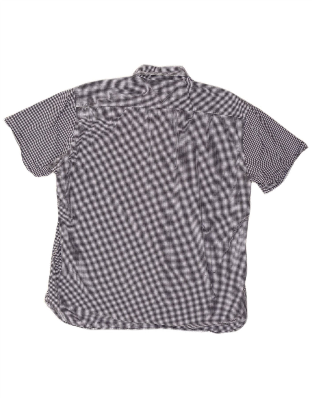 TOMMY HILFIGER Herren Kurzarmhemd 2XL Blau Gingham Baumwolle