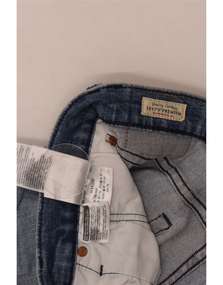 Levi's Herren 511 Distressed Slim Jeans W34 L36 Blaue Baumwolle