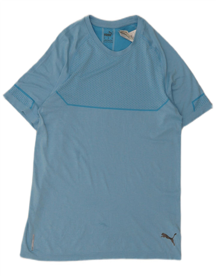 Puma Herren T-Shirt Top Mittelblaues Polyester
