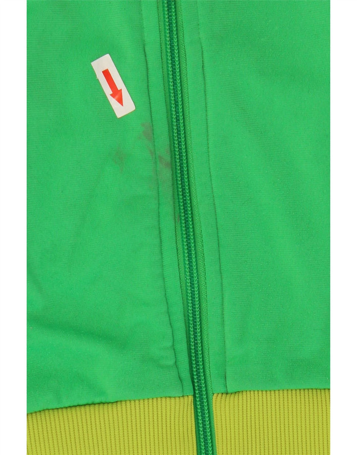 Puma Jungen-Trainingsanzug-Top-Jacke, 11–12 Jahre, grünes Farbblock-Polyester