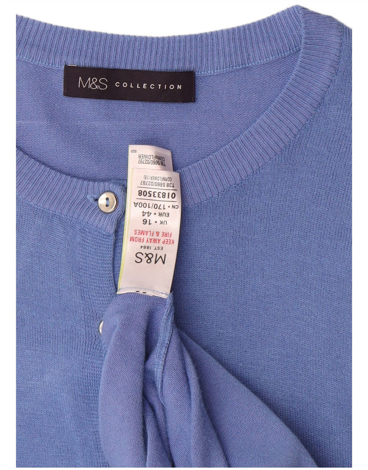 Marks & Spencer Damen-Cardigan-Pullover UK 16 Große blaue Viskose