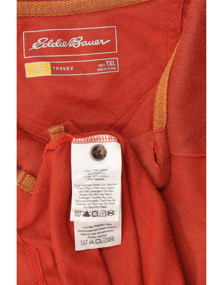 EDDIE BAUER Herren Poloshirt XL Orange Baumwolle