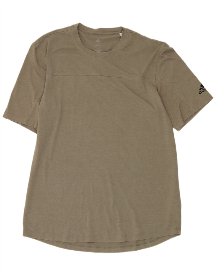 Adidas Herren Aeroready T-Shirt Top Large Khaki Polyester