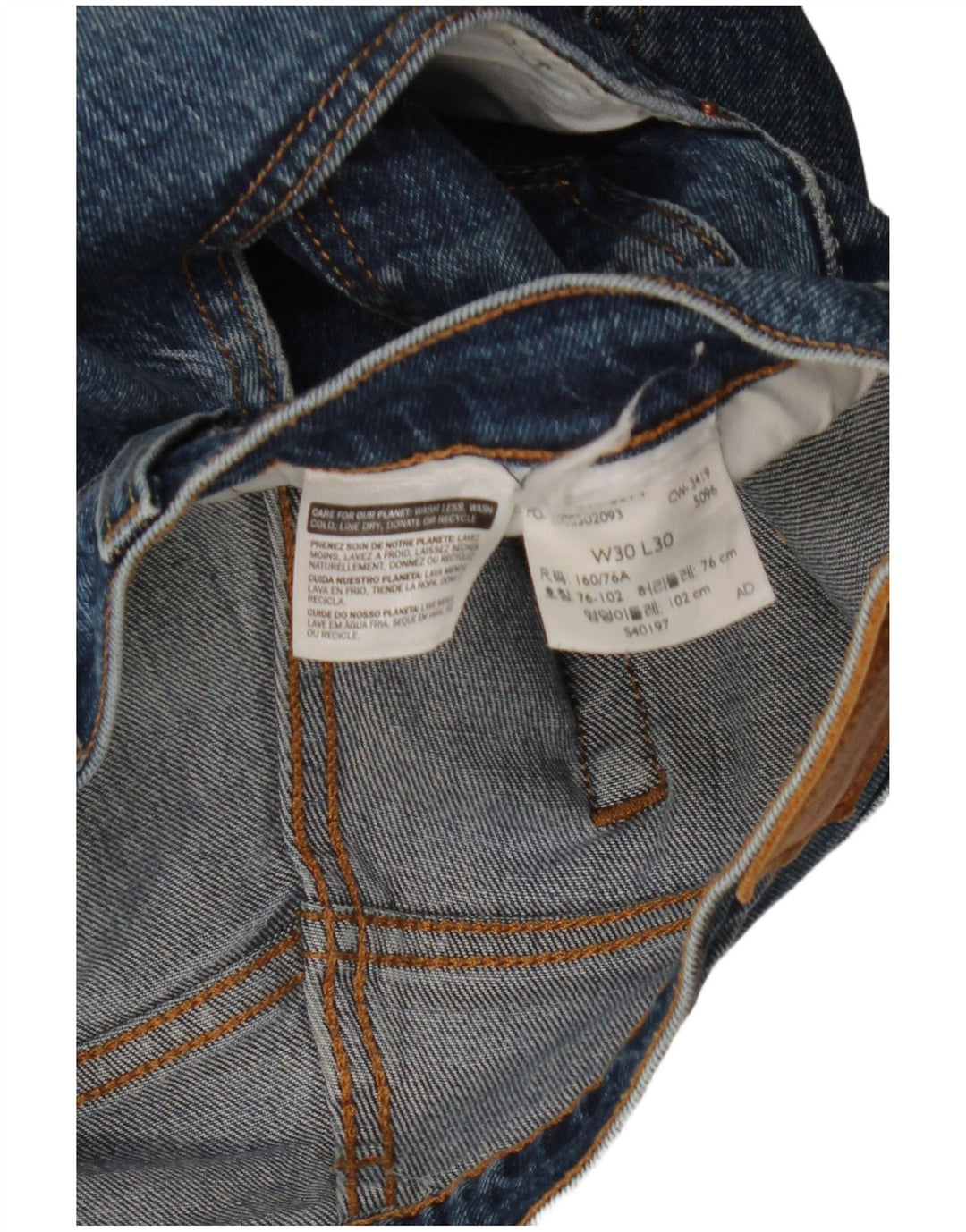 LEVI'S Herren 501 Jeansshorts W30 Mittelblau