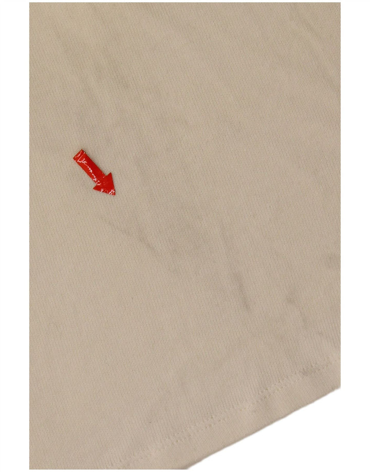 Zara Damen-Top, 3/4-Ärmel, UK-Größe 14, Größe L, weiße Baumwolle