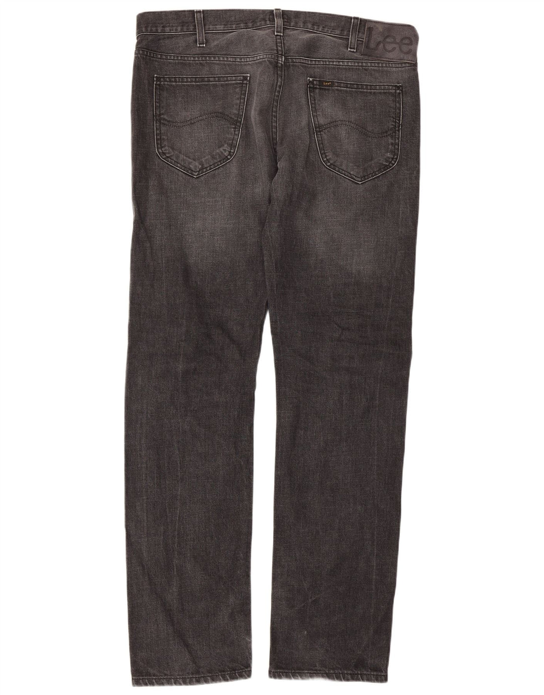 Lee Herren Daren Straight Jeans W36 L34 Graue Baumwolle