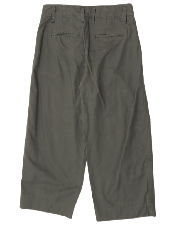 Gap Damen-PEGged-Cropped-Hose W27 L24 Grüne Baumwolle