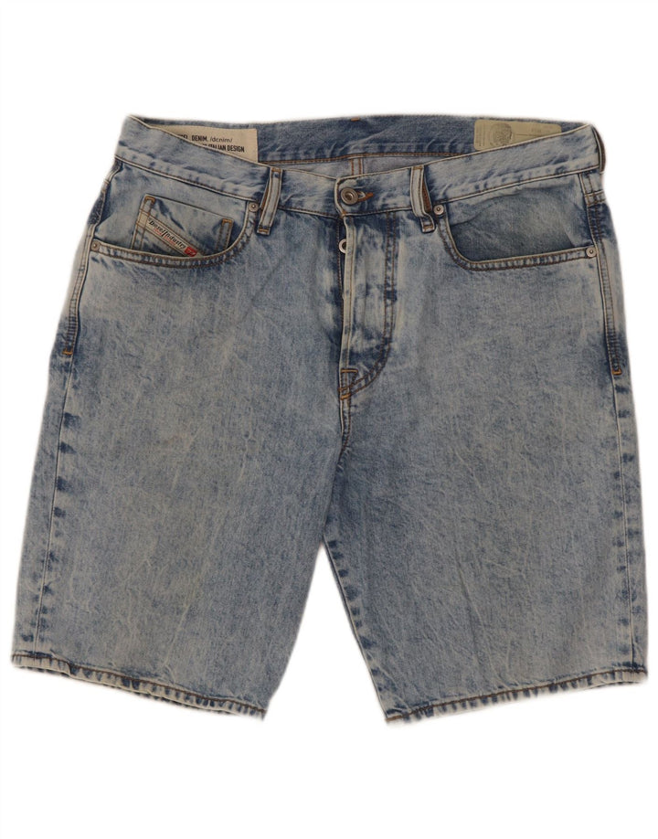 Diesel Herren D-Mirk Slim Denim Shorts W32 Mittelblaue Baumwolle