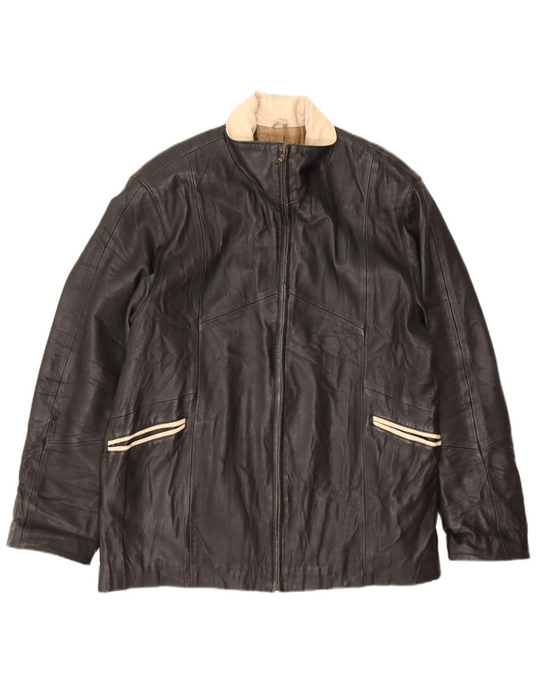 Vintage Herren Lederjacke UK 40 Large Schwarz