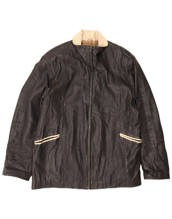 Vintage Herren Lederjacke UK 40 Large Schwarz