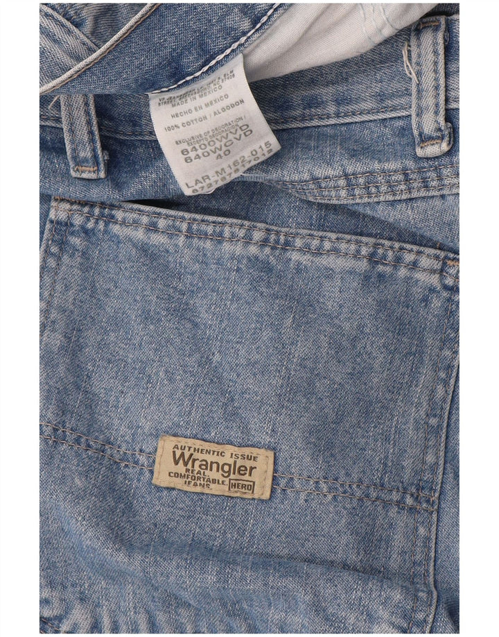 WRANGLER Herren Cargo Denim Shorts W40 XL Blaue Baumwolle