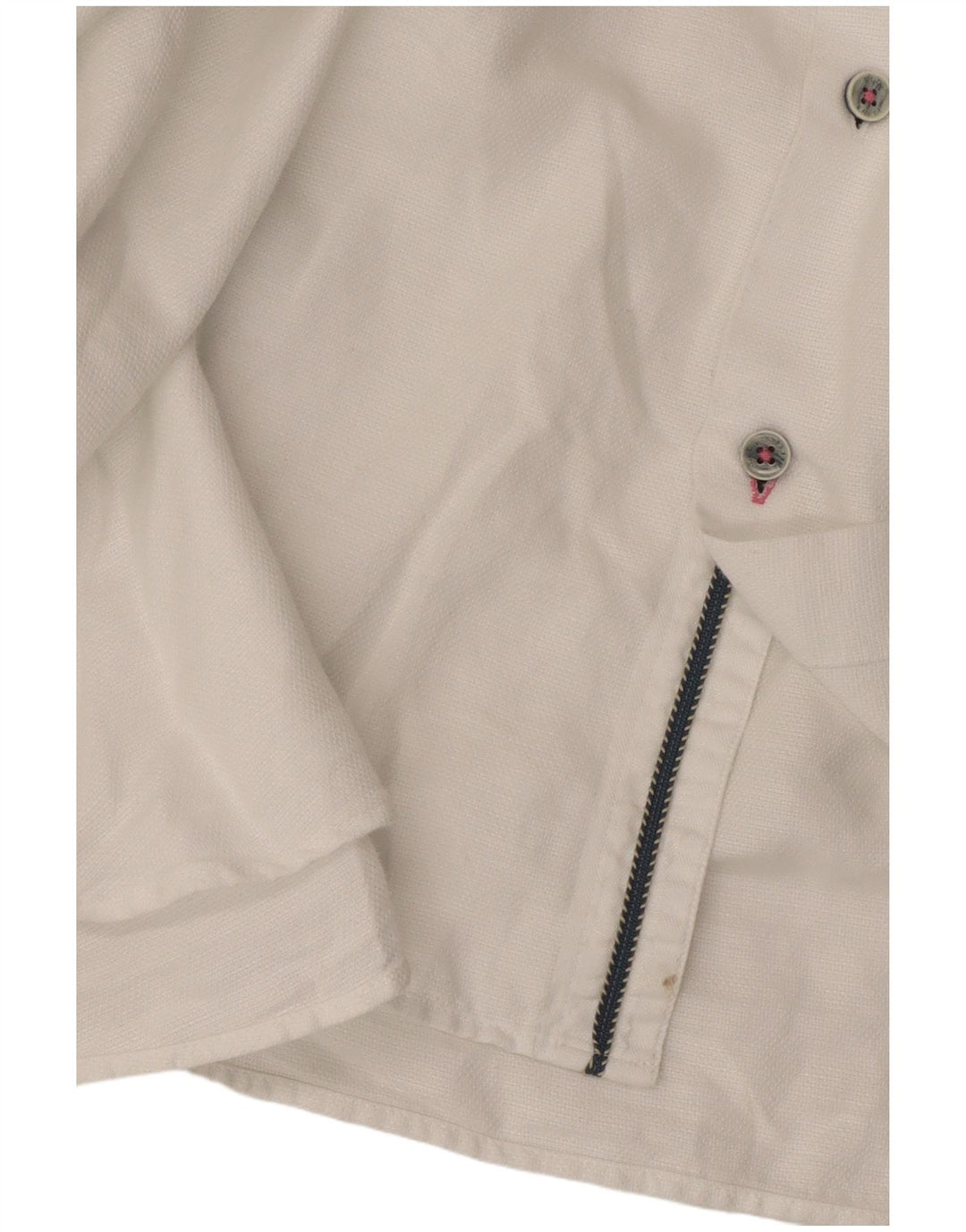 Ted Baker Herren-Kurzarmhemd, Größe 5 XL, weiße Baumwolle