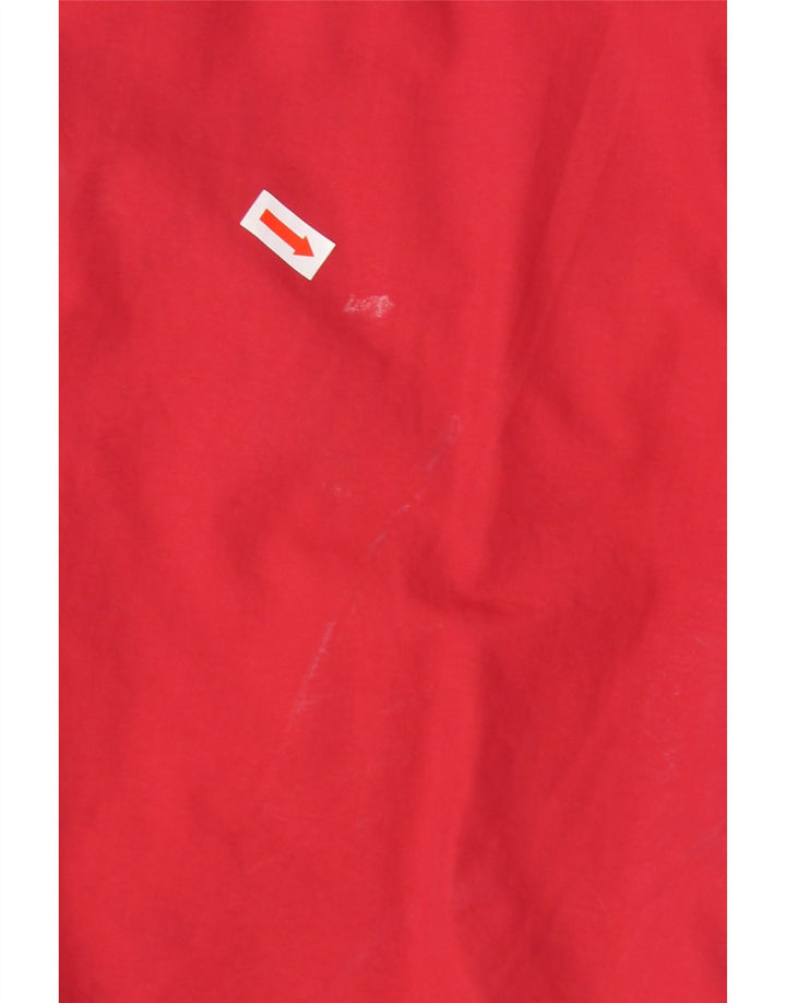 NAPAPIJRI Boys Graphic Hooded Anorak Jacket 13-14 Years Red Polyamide Vintage Napapijri and Second-Hand Napapijri from Messina Hembry 