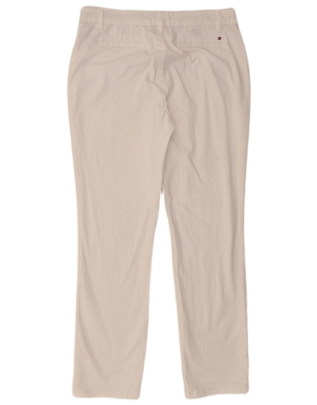 Tommy Hilfiger Slim Chino-Hose für Damen, US 8, M, B32, L29, weiße Baumwolle