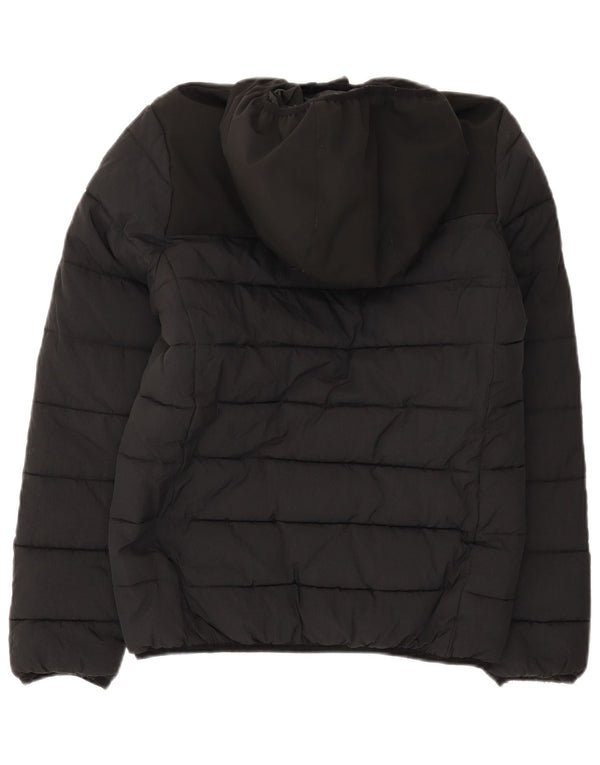 Champion wattierte Jacke mit Kapuze und Grafik für Jungen, 13–14 Jahre, XL, Schwarz, Polyamid