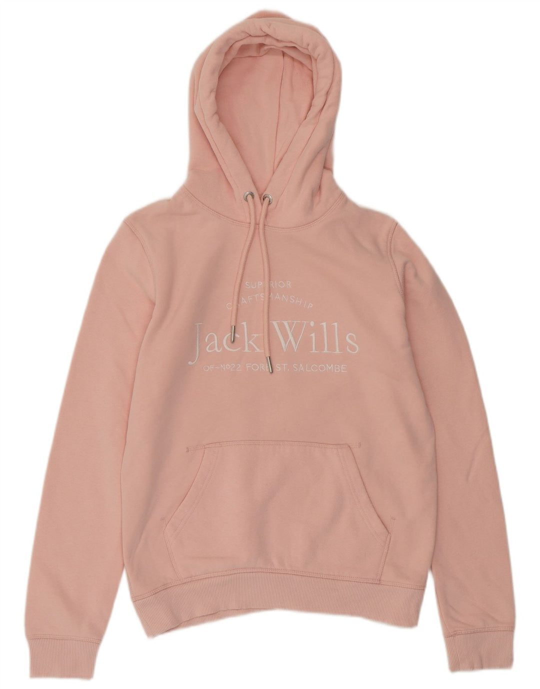 JACK WILLS Damen-Kapuzenpullover mit Grafik, übergroß, Gr. 8, Rosa, Baumwolle