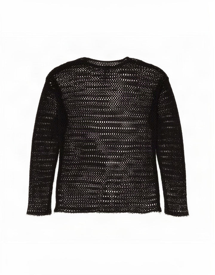 Zara Häkel-Top für Damen, durchsichtig, UK 10, Größe S, Schwarz