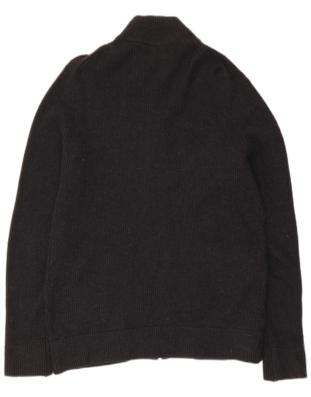 Marks & Spencer Herren-Cardigan-Pullover aus mittelschwarzer Wolle
