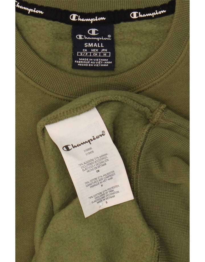 Champion Herren Sweatshirt Pullover Small Khaki Baumwolle