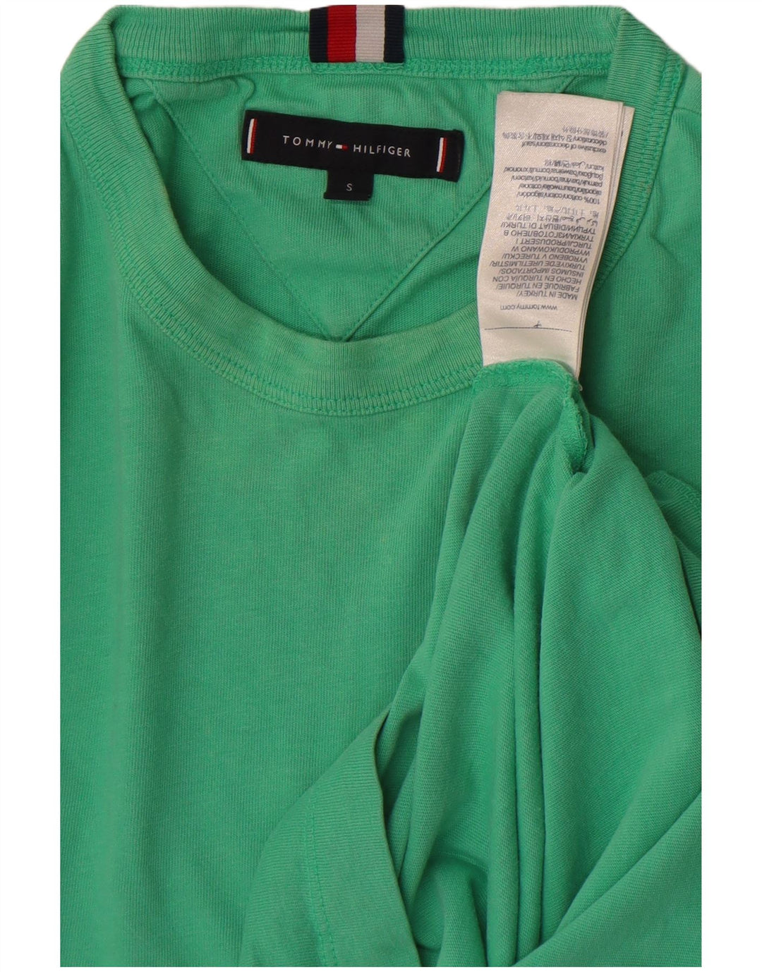 Tommy Hilfiger Herren T-Shirt Top Small Grün Baumwolle