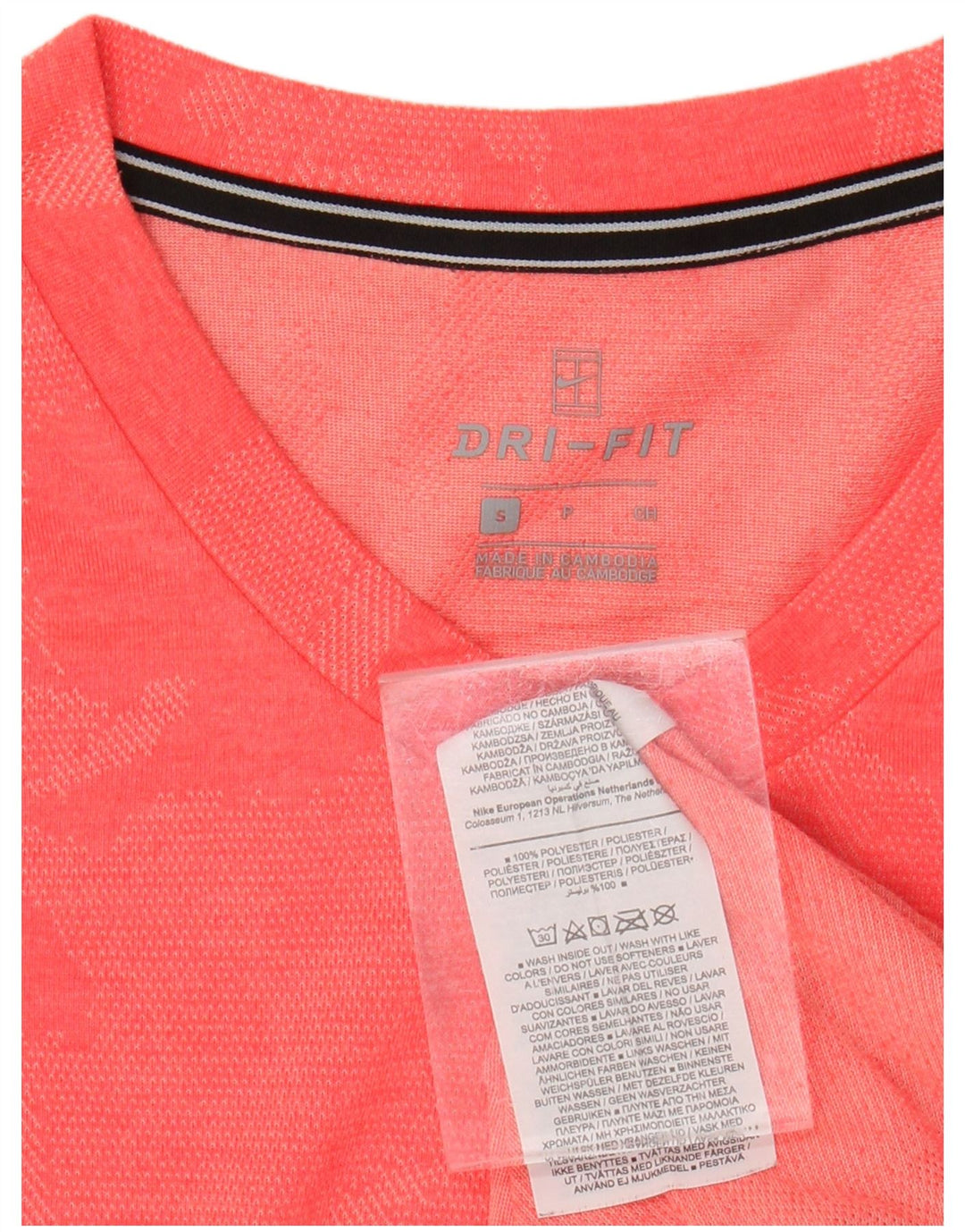 NIKE Herren Dri Fit T-Shirt Top Small Pink Camouflage Polyester