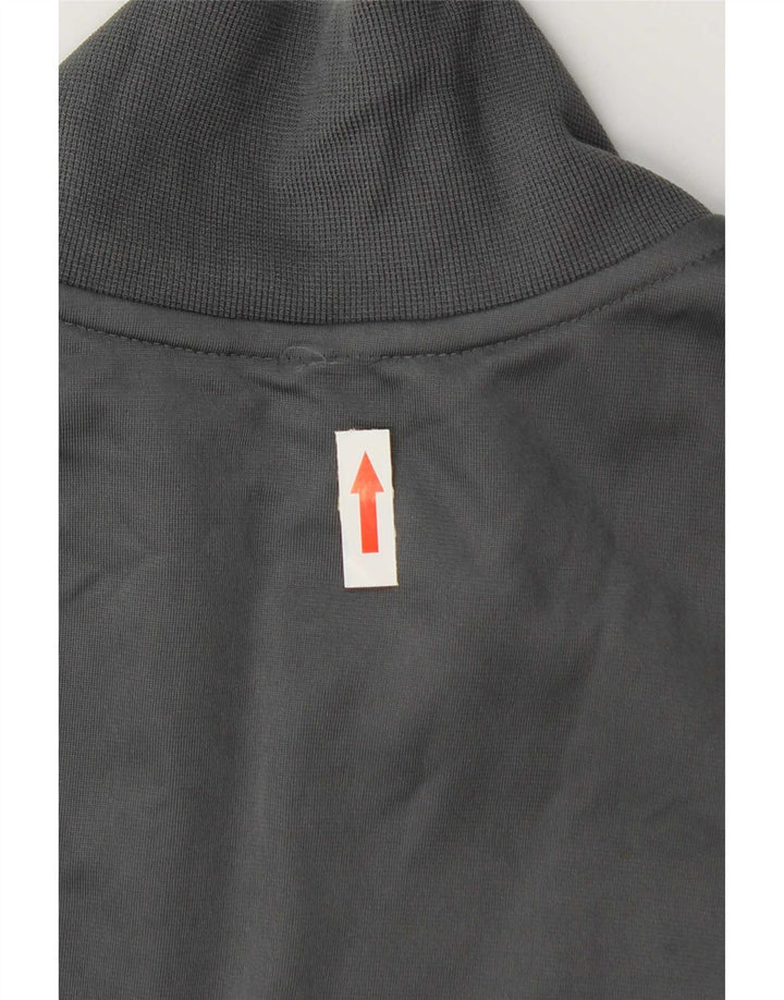 Adidas Herren-Trainingsanzug mit grafischem Oberteil, mittelgraues Polyester
