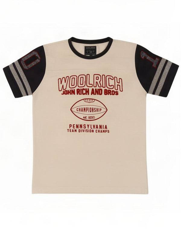 Woolrich Grafik-T-Shirt für Jungen, 11–12 Jahre, Weiß, Farbblock