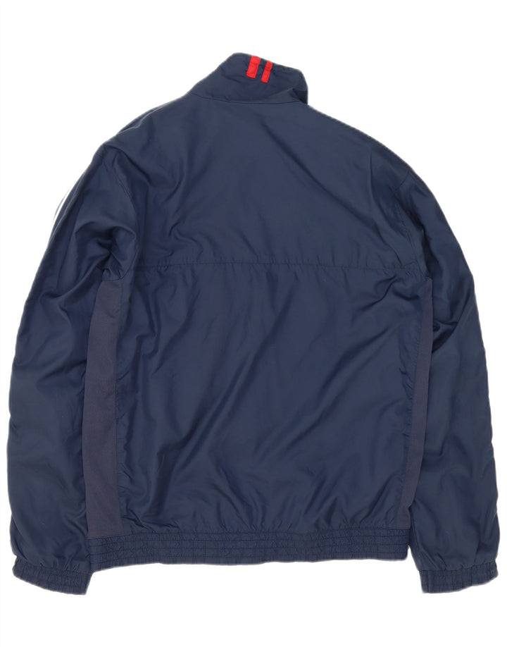 Nike Herren-Trainingsanzug-Top-Jacke, UK 38/40, mittelmarineblaues Colourblock-Nylon