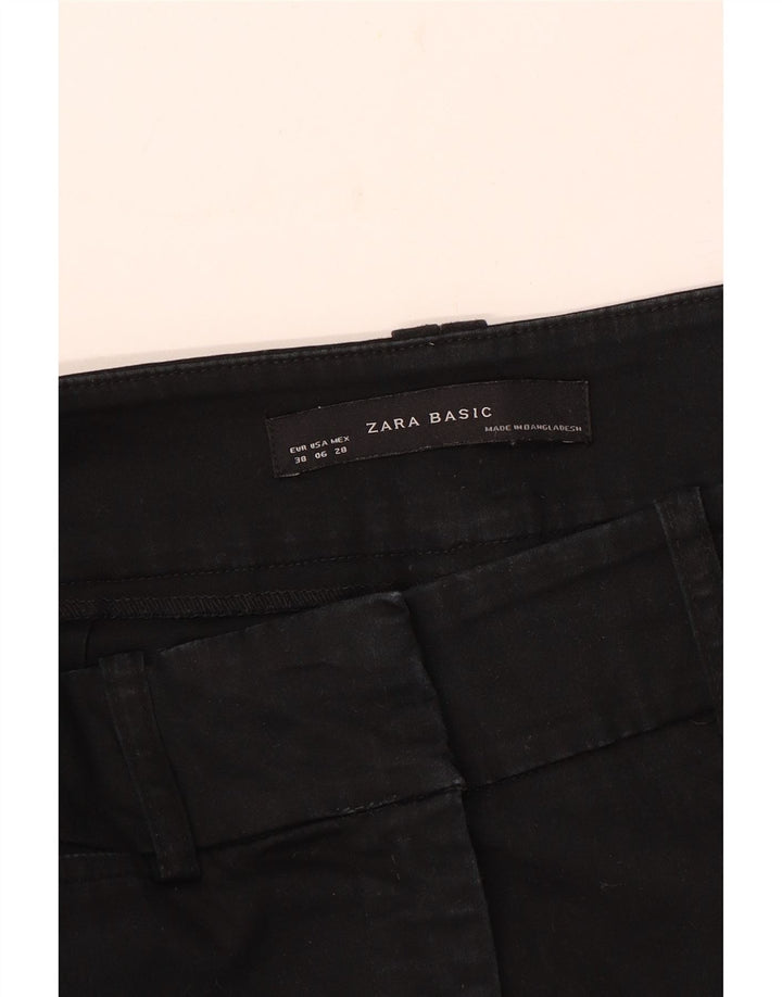 Zara Damen kurze Hose EU 38 Small W28 L24 Schwarz