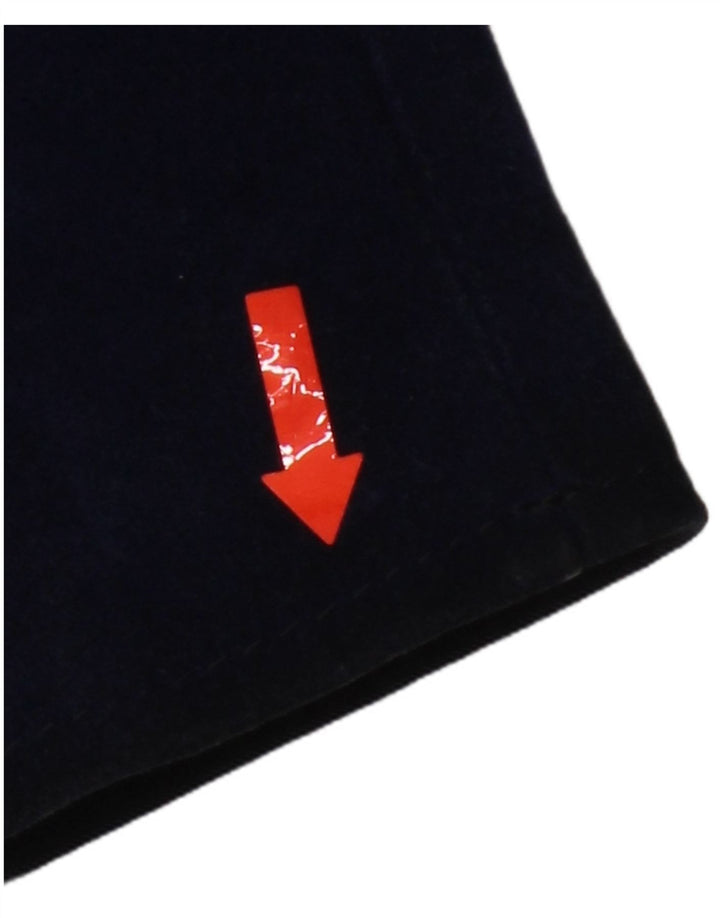 Vintage Damen Wildlederjacke UK 12 Medium Marineblau