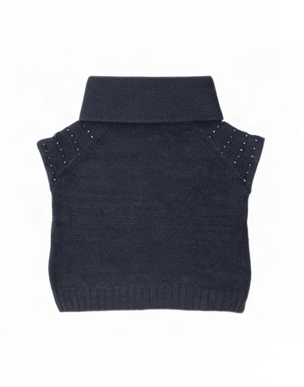 MINT VELVET Damen Crop Vest Tank Top UK 16 Large Marineblau