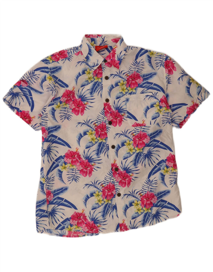 Lowes Herren Hawaii-Kurzarmhemd, groß, mehrfarbig, Blumenmuster