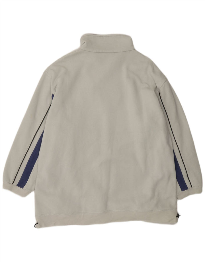 Kappa Herren-Sweatshirt mit Reißverschluss am Hals, XL, aus weißer Baumwolle