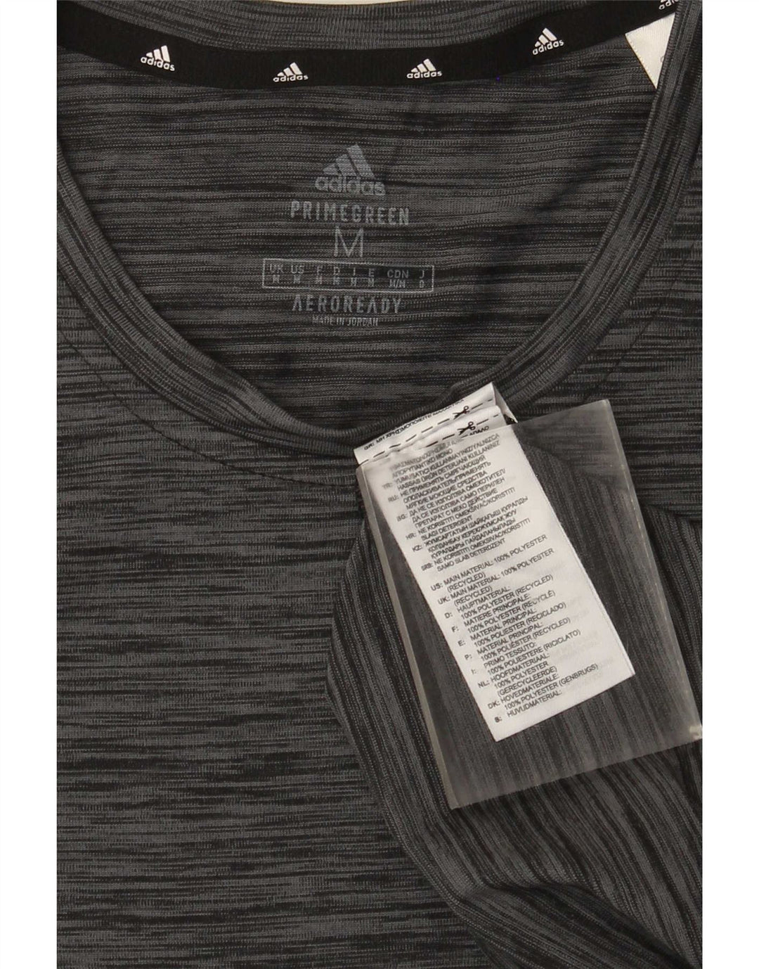 Adidas Herren Aeroready T-Shirt Top Mittelgrau geflecktes Polyester