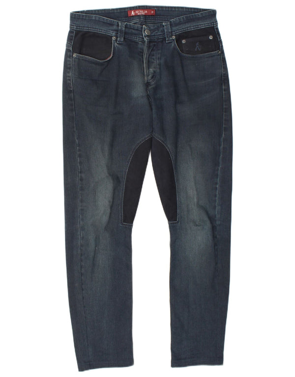 SIVIGLIA Slim-Jeans für Herren, W31, L29, marineblau, Colourblock-Baumwolle