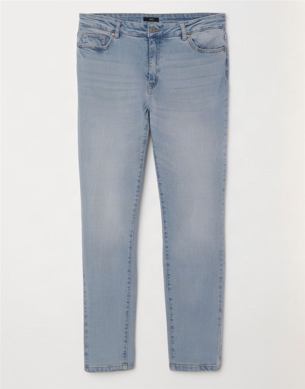 M&Co Damen Slim Jeans UK 14 Large W32 L29 Blaue Baumwolle