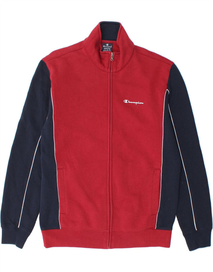 CHAMPION Mens Tracksuit Top Jacket Medium Red Colourblock Vintage Champion and Second-Hand Champion from Messina Hembry 