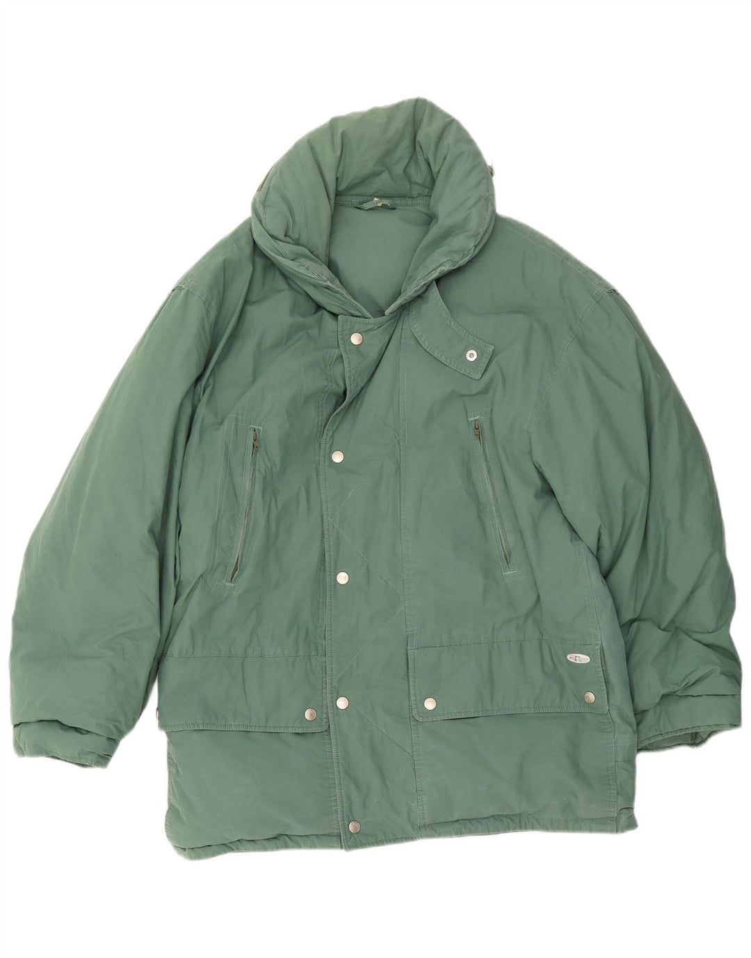 MC Ross Herren Wattierte Jacke UK 38 Mittelgrüne Baumwolle