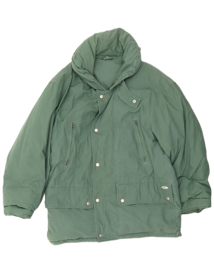 MC Ross Herren Wattierte Jacke UK 38 Mittelgrüne Baumwolle