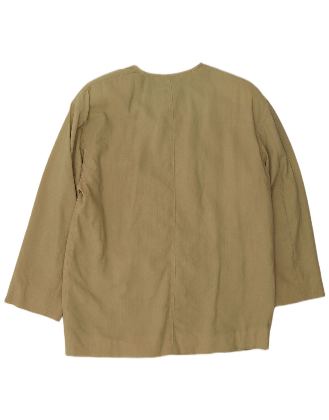 Marella Damen-Blazer mit 5 Knöpfen, übergroß, UK 10, kleine Khaki-Wolle
