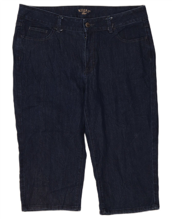 LEE Damen Riders Capri Jeans US 16 2XL W38 L19 Blaue Baumwolle